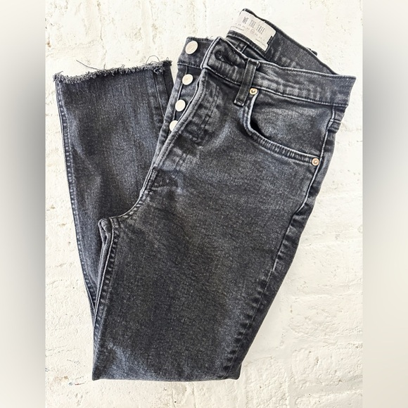 We The Free by Free People 5-Button Jeans Distressed Light Wash Sz 28 - Picture 1 of 5